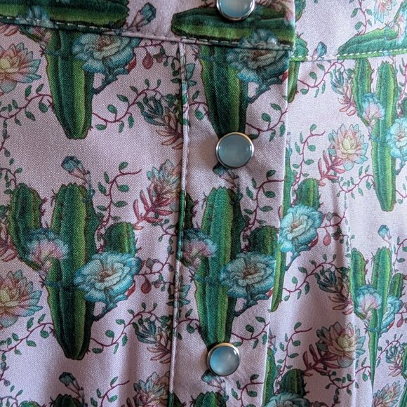 Dixxon Good time charlotte cactus print skater circle skirt Size Large Western - Picture 2 of 11